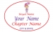 White Oval name Badge Artwork 18RR Pink